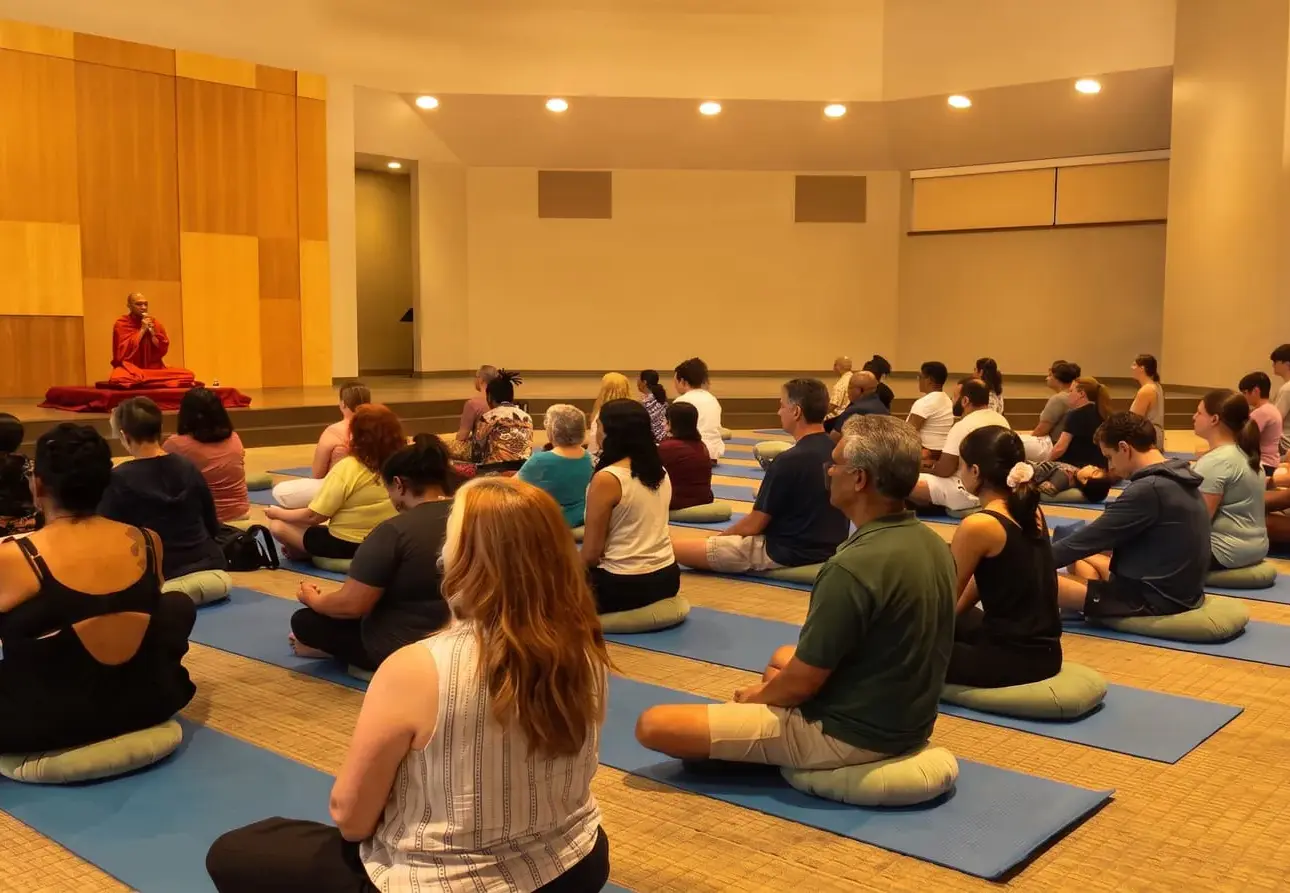 Day-long retreat meditation hall